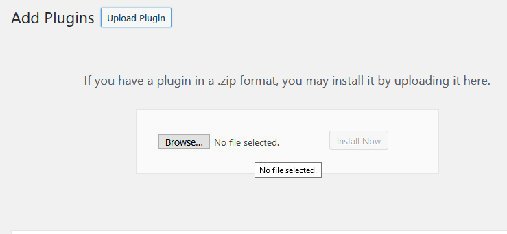 Browse plugin for upload