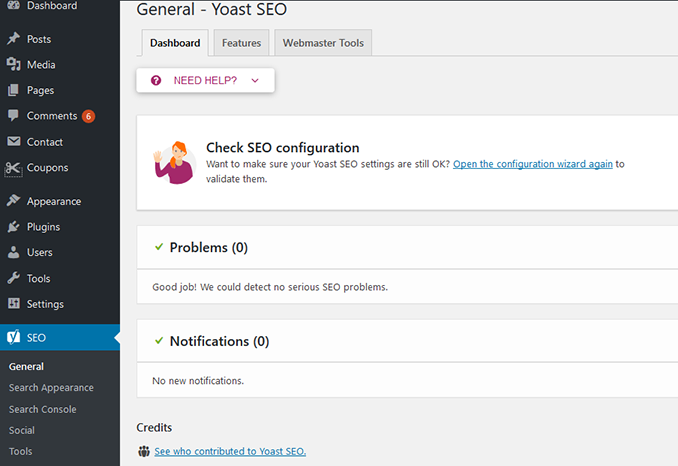 Yoast SEO setting