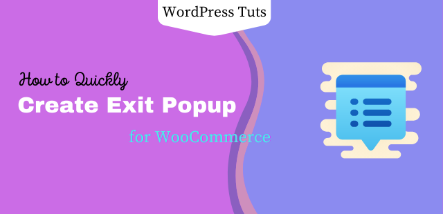 Exit popup for woocommerce